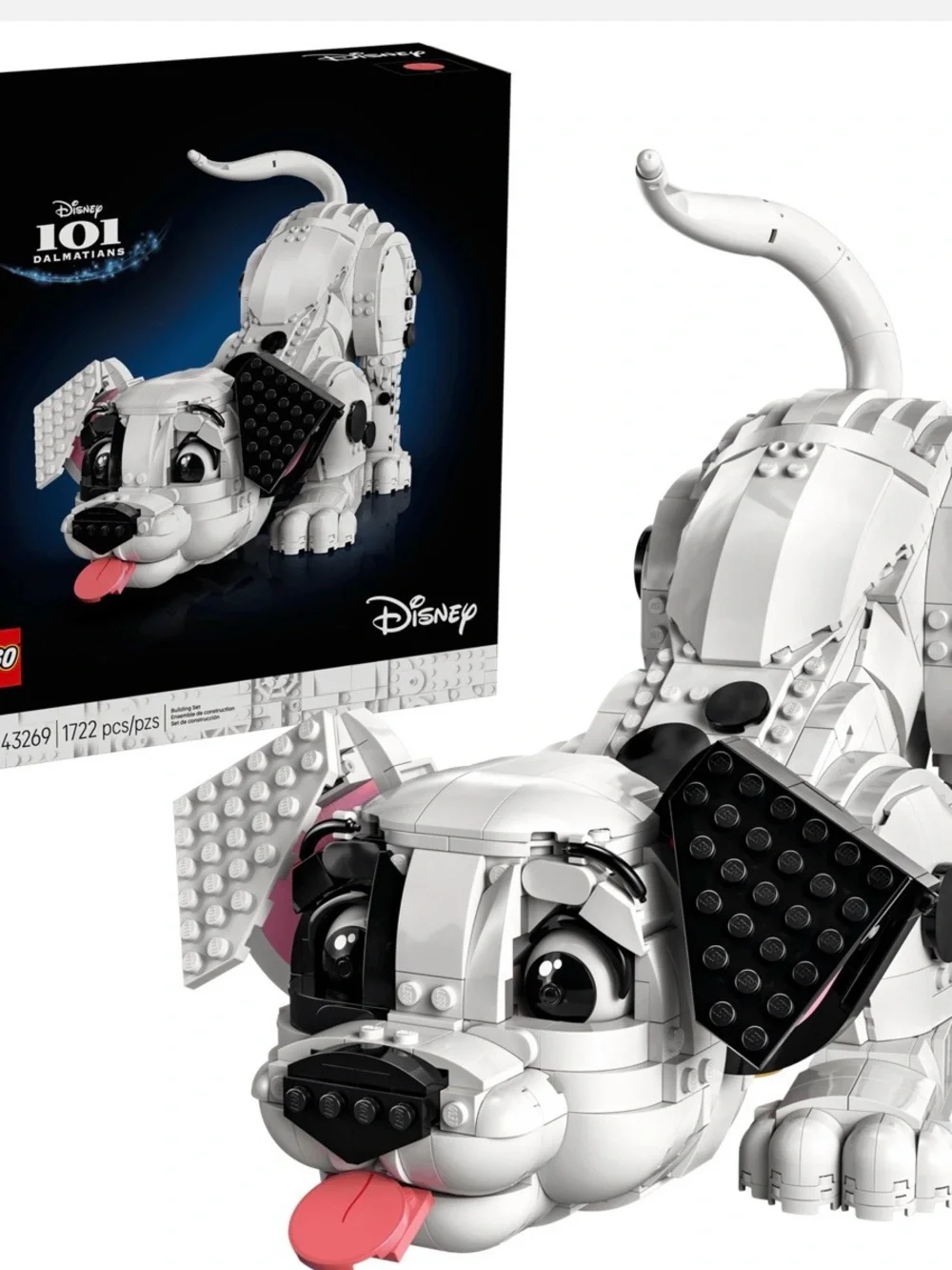 LEGO White & Black Dalmatian Figure with Blue Collar and Gold Badge